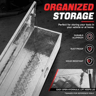 Aluminum Tool Box w/ Lock <BR>99cm W x 34cm D X 25.5cm H