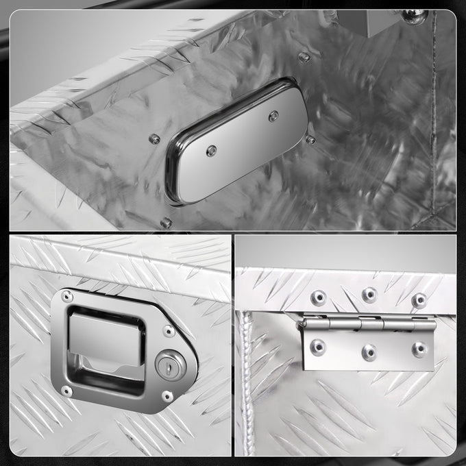 Aluminum Tool Box w/ Lock <BR>99cm W x 34cm D X 25.5cm H