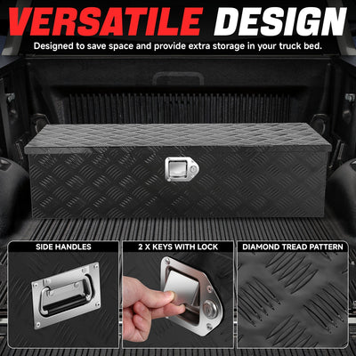 Aluminum Tool Box w/ Lock <BR>99cm W x 34cm D X 25.5cm H