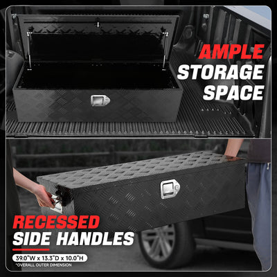 Aluminum Tool Box w/ Lock <BR>99cm W x 34cm D X 25.5cm H