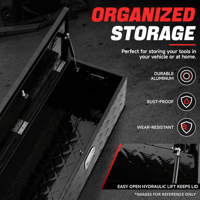 Aluminum Tool Box w/ Lock <BR>99cm W x 34cm D X 25.5cm H