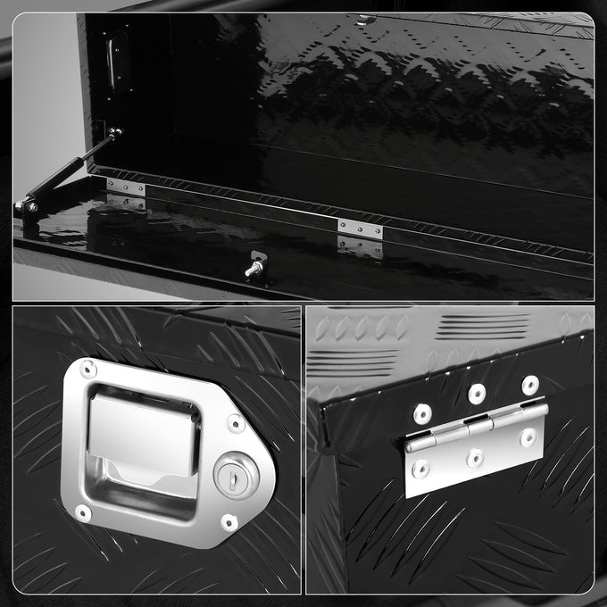 Aluminum Tool Box w/ Lock <BR>99cm W x 34cm D X 25.5cm H