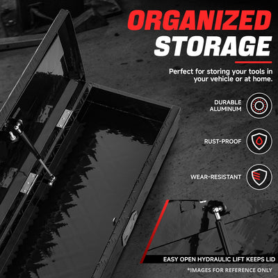 Truck Bed Tool Storage Box W/ 2 Keys & Lock <br> 34 in. W X 6.2 in. H X 12.8 in.