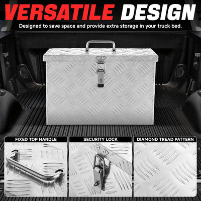 Truck Bed Storage Tool Box w/Handle <br> 15.9'W x 7.5