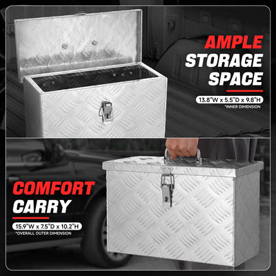Truck Bed Storage Tool Box w/Handle <br> 15.9'W x 7.5
