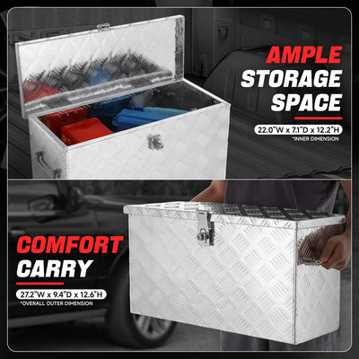 Truck Bed Storage Tool Box w/ Lock <br> 27.2'' W x 9.4''D x 12.6