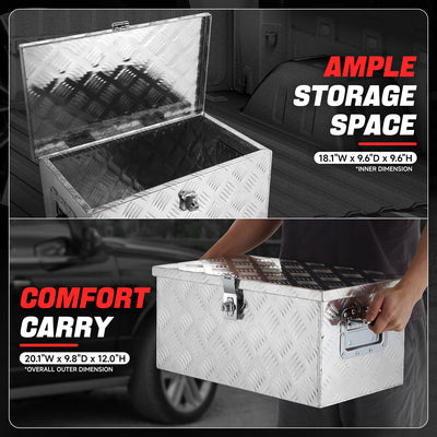 Truck Bed Storage Tool Box w/ Lock <br> 20'' W x 9.8''D x 12
