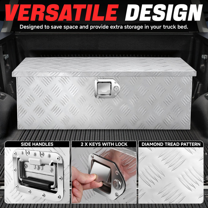 Aluminum Tool Box w/ Lock <BR>77cm W X 33cm D X 26cm H