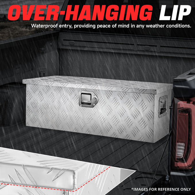 Aluminum Tool Box w/ Lock <BR>77cm W X 33cm D X 26cm H