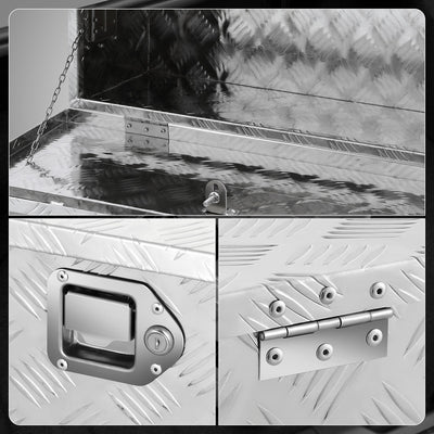 Aluminum Tool Box w/ Lock <BR>77cm W X 33cm D X 26cm H