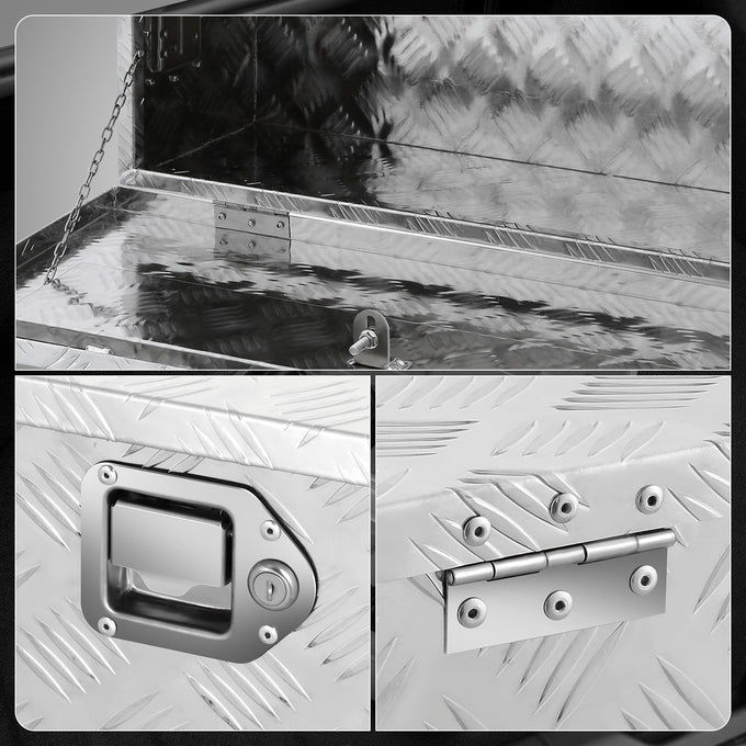 Aluminum Tool Box w/ Lock <BR>77cm W X 33cm D X 26cm H