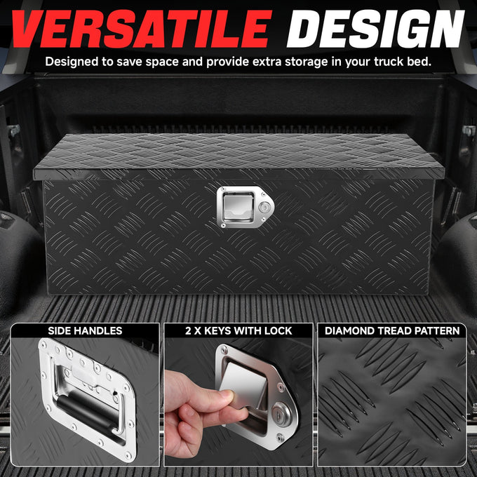 Aluminum Tool Box w/ Lock <BR>77cm W X 33cm D X 26cm H