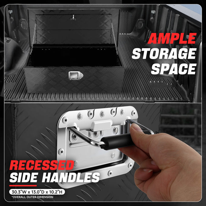 Aluminum Tool Box w/ Lock <BR>77cm W X 33cm D X 26cm H