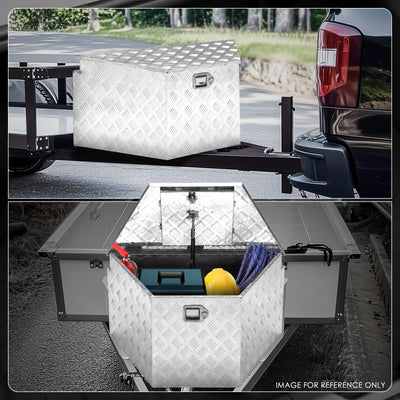 Truck Bed Tool Storage Box W/ 2 Keys & Lock <br> 18 in. H X 16 in. W Front X 32.5 in. W Rear X