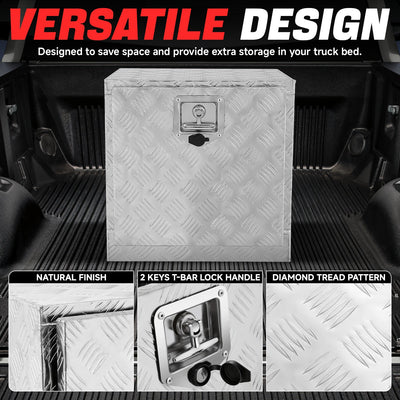 Aluminum Tool Box w/ Lock <BR>46cm D X 45cm H X 46cm W