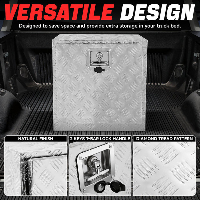Aluminum Tool Box w/ Lock <BR>46cm D X 45cm H X 46cm W