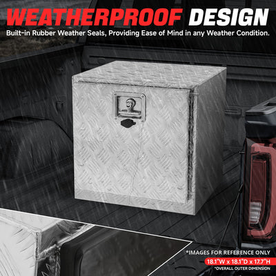 Aluminum Tool Box w/ Lock <BR>46cm D X 45cm H X 46cm W