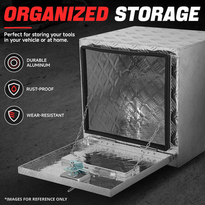 Aluminum Tool Box w/ Lock <BR>46cm D X 45cm H X 46cm W