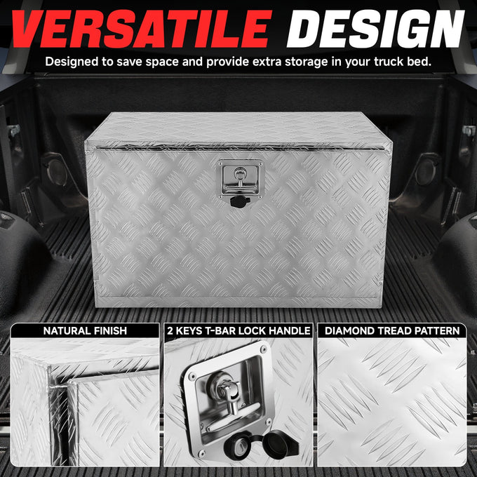 Aluminum Tool Box w/ Lock <BR>76.5cm W X 45.5cm H X 44cm D