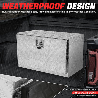 Aluminum Tool Box w/ Lock <BR>76.5cm W X 45.5cm H X 44cm D