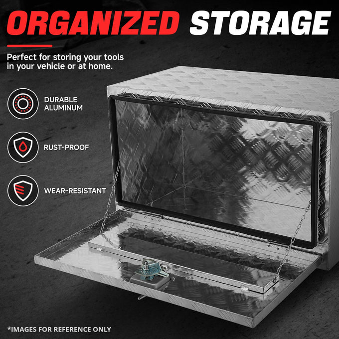 Aluminum Tool Box w/ Lock <BR>76.5cm W X 45.5cm H X 44cm D