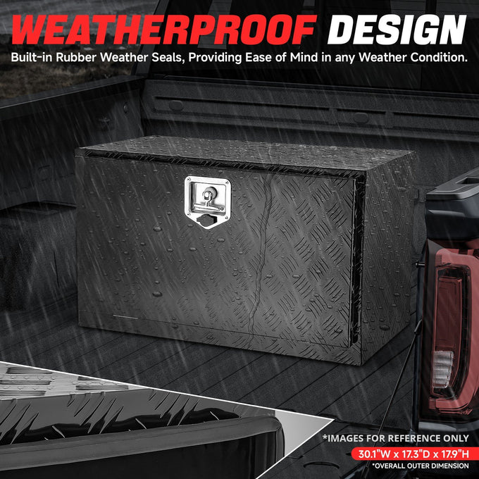 Truck Bed Tool Storage Box W/ 2 Keys & Lock <br> 76.5cm W X 45.5cm H X 44cm D