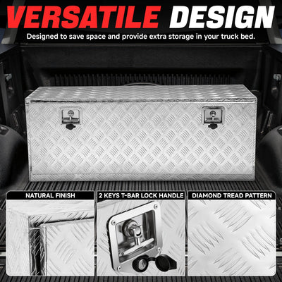 Aluminum Tool Box w/Lock & Key <br> 47 W X 18 D X 18 CM H