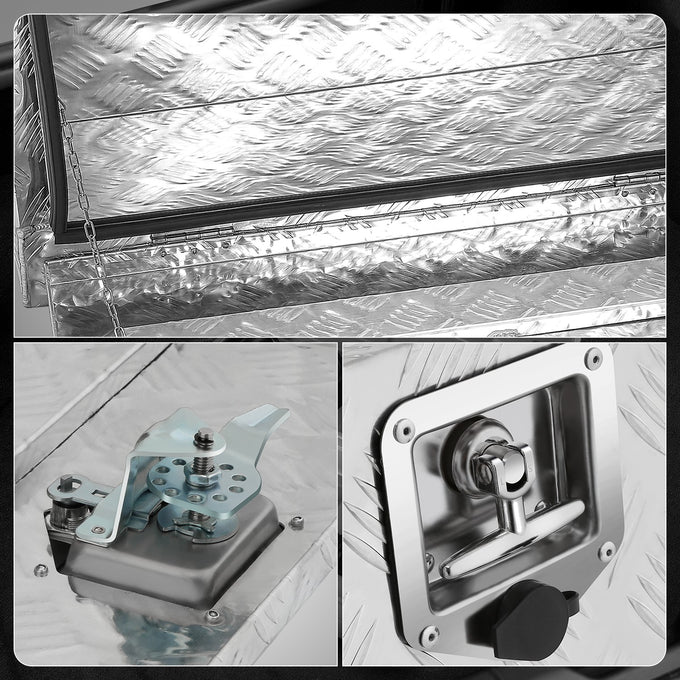 Aluminum Tool Box w/Lock & Key <br> 47 W X 18 D X 18 CM H