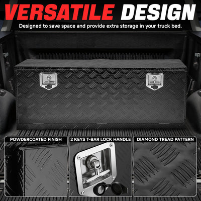 Aluminum Tool Box w/Lock & Key <br> 47 W X 18 D X 18 CM H
