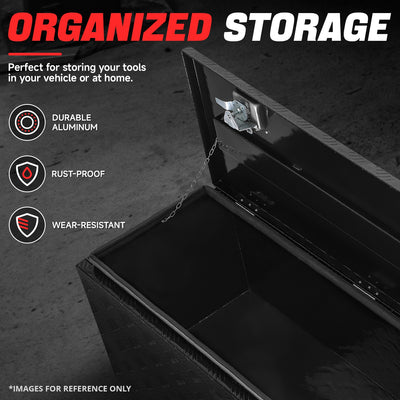 Aluminum Tool Box w/Lock & Key <br> 47 W X 18 D X 18 CM H