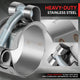 8Pcs 0.75 in. ID Hose T-Bolt Clamps w/L-Wrench <br> 0.875-1.25 in. Adjustable ID