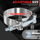 4Pcs 2.25 in. ID Hose T-Bolt Clamps <br> 2.45 -2.75 in. Adjustable ID