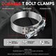 4Pcs 2.5 in. ID Hose T-Bolt Clamps <br> 2.6 -3 in. Adjustable ID