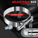 8Pcs 3 in. OD Hose T-Bolt Clamps <br>66mm-76mm / 2.6-3 in. Adjustable ID