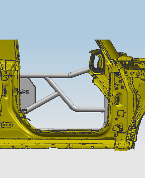 Tubular Front Doors 21-24 Ford bronco, Front Only