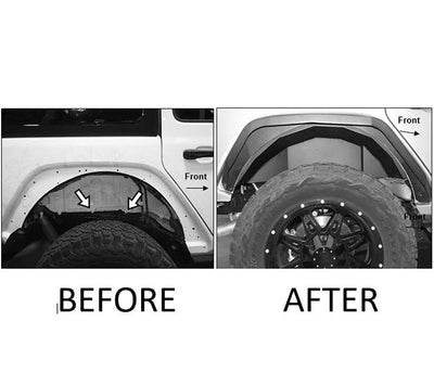 Tubular Rear Fender Flares <br>18-24 Jeep Wrangler