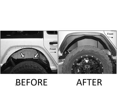 Rear Inner Fender Flares Liners <br>18-24 Jeep Wrangler