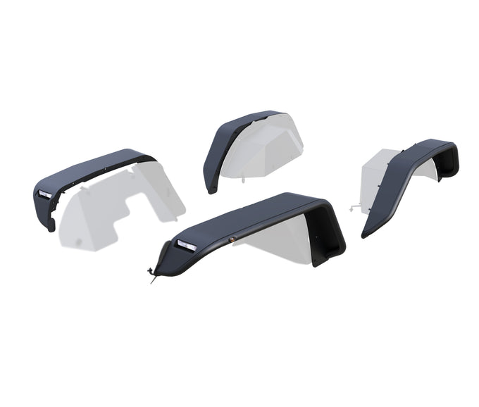 Full Set Tubular Fender Flares <br>20-23 Jeep Gladiator