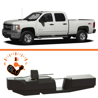 Extra Large Midship Tank <br>01-10 Chevy Silverado, GMC Sierra 2500 HD