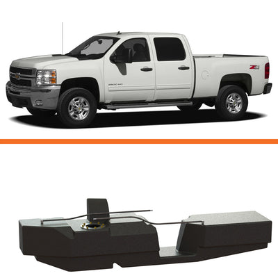 Extra Large Midship Tank <br>01-10 Chevy Silverado, GMC Sierra 2500 HD
