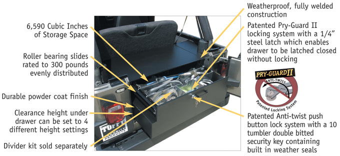 Cargo Security Drawer <br>97-06 Jeep Wrangler TJ