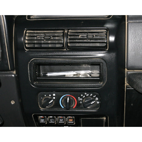 Dashboard Stereo Cutout Tray (Black) <br>Universal