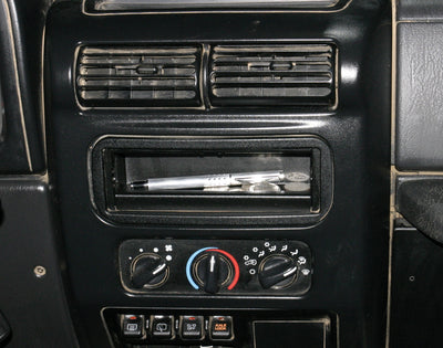 Dashboard Stereo Cutout Tray (Black) <br>Universal