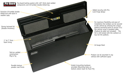 Laptop Security Lock Box (Standard Key) <br>21-25 Ford Mustang Mach-E