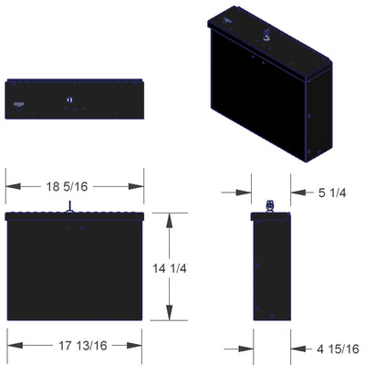 Laptop Security Lock Box (Standard Key) <br>21-25 Ford Mustang Mach-E