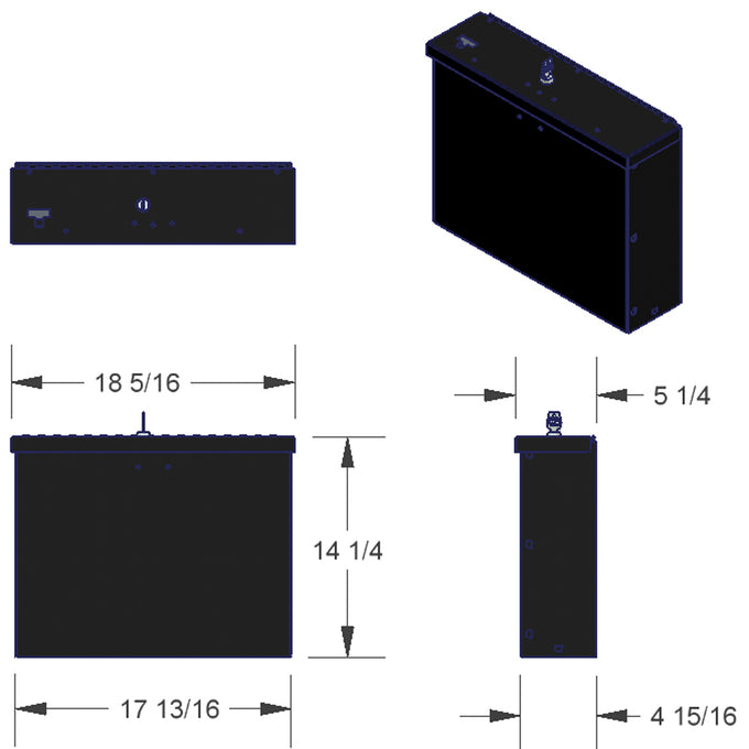 Laptop Security Lock Box (Standard Key) <br>21-25 Ford Mustang Mach-E