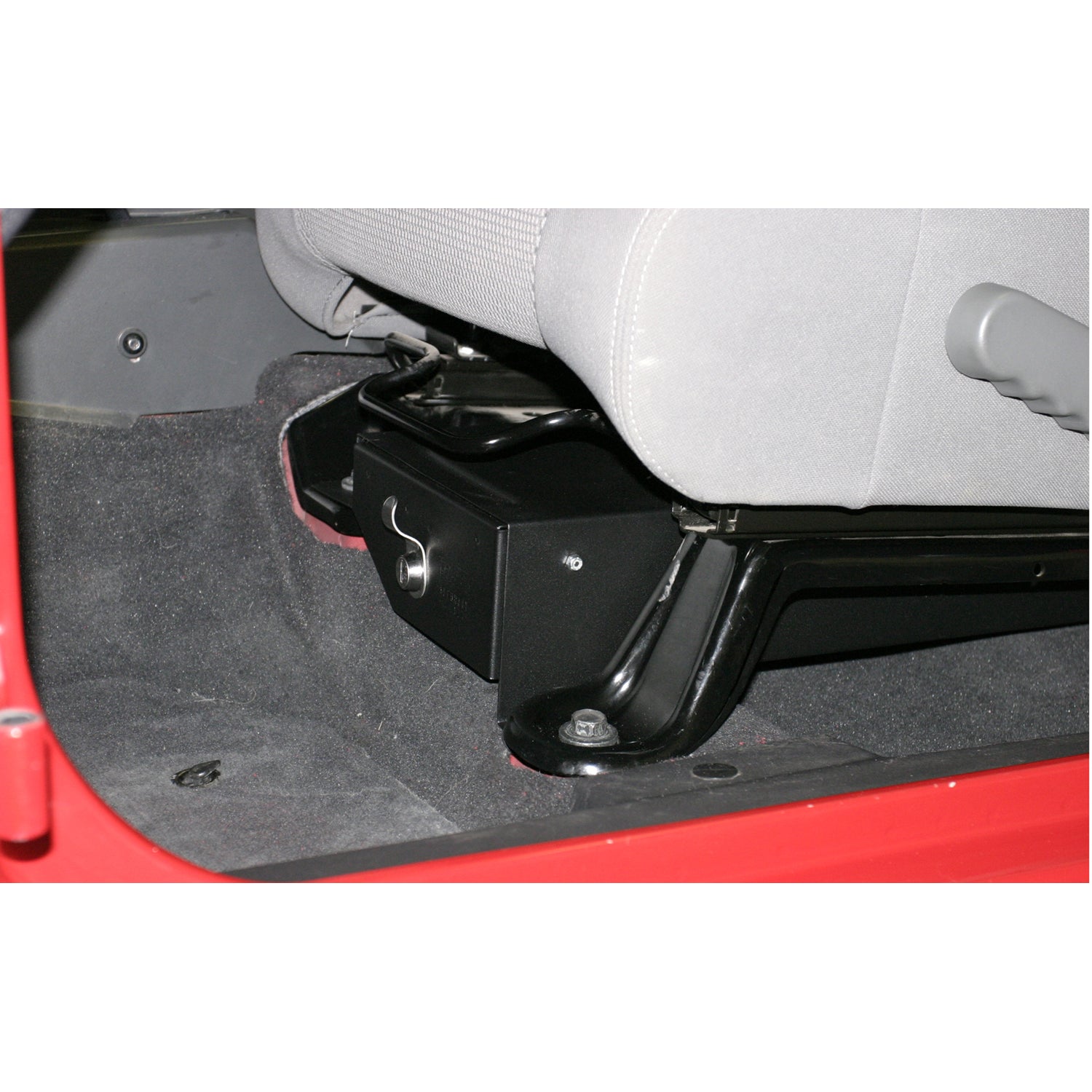 Front Driver Side Underseat Drawer <br>07-18 Jeep Wrangler JK (Standard Key)