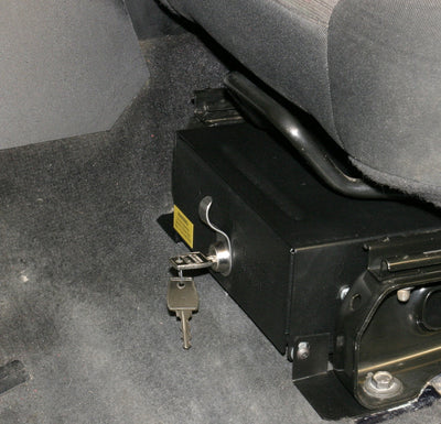 Front Driver Side Underseat Drawer <br>97-06 Jeep Wrangler TJ (Standard Key)