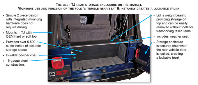 Cargo Enclosure <br>97-06 Jeep Wrangler TJ
