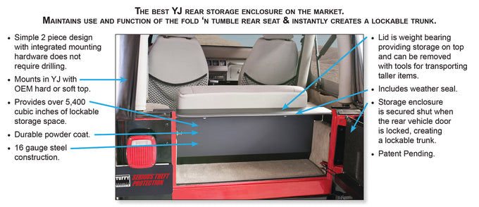 Cargo Enclosure <br>87-95 Jeep Wrangler YJ